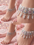Celestia Premium Silver Plated Payal