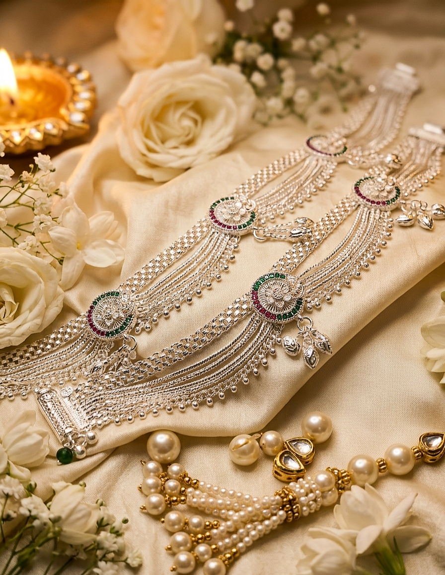 Premium Silver Plated Payal
