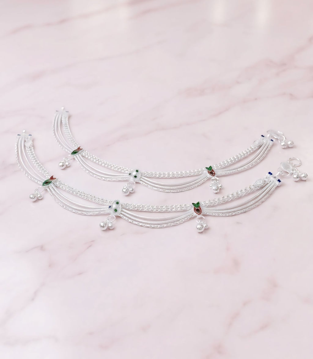 Premium Silver Plated Payal