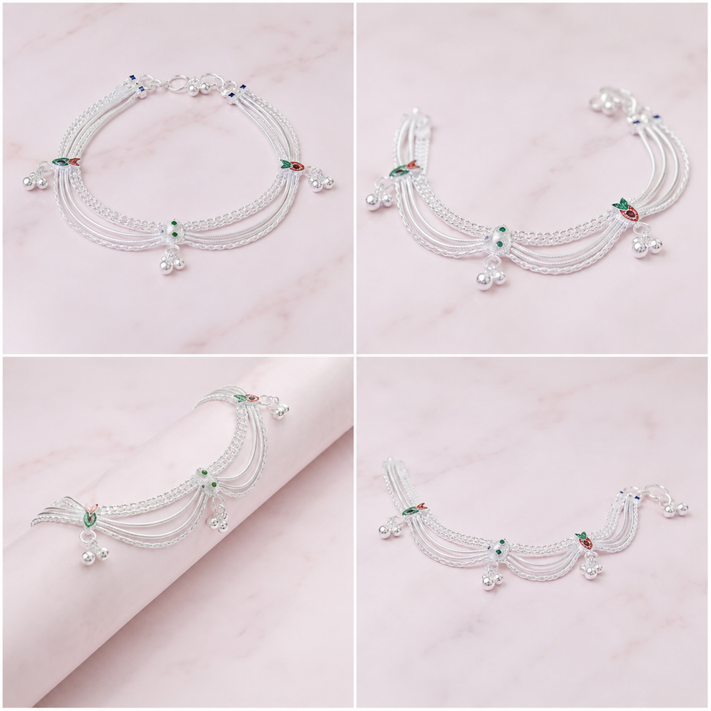 Premium Silver Plated Payal