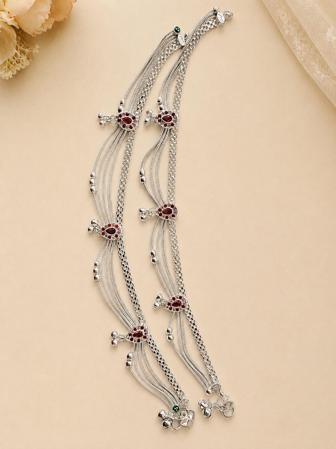 Elegant Silver Plated Payal for Women