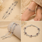 Elegant Silver Plated Payal for Women