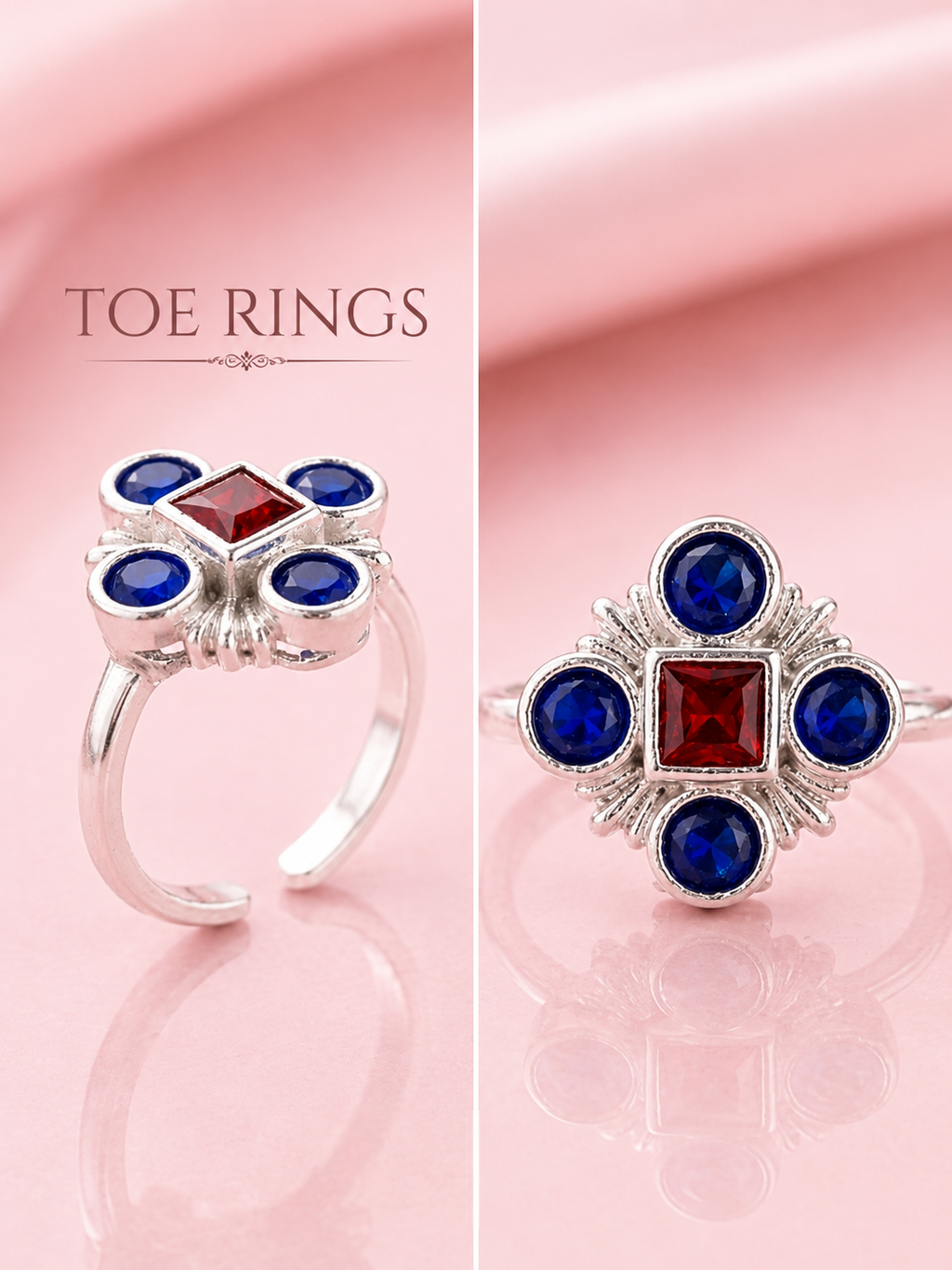 Elegant Silver Plated Toe Ring