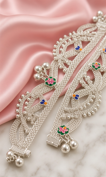 Chandrika Silver Plated Payal