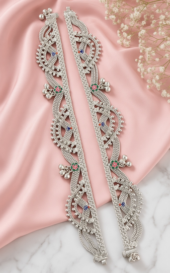 Chandrika Silver Plated Payal