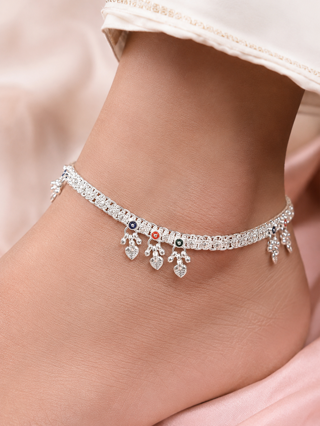 Premium Silver Finish Payal for Women
