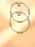 Elegant Silver-Plated Payal ✨