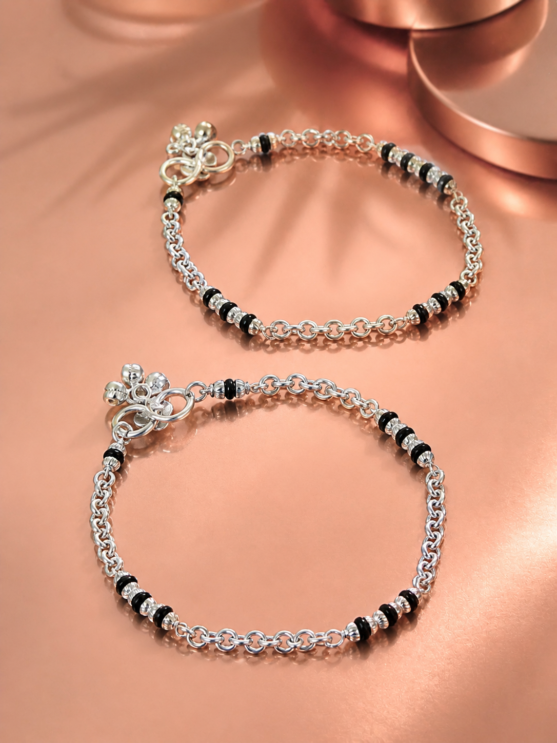 Elegant Silver Charm Payal