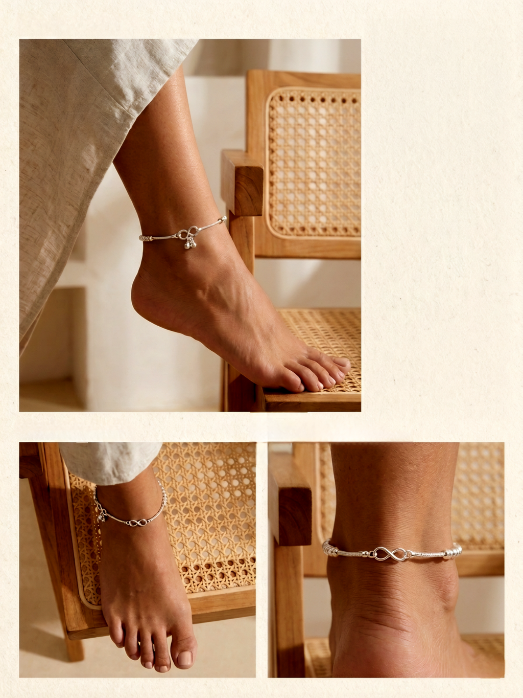 Elegant Silver-Plated Payal ✨