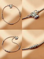 Elegant Silver-Plated Payal ✨