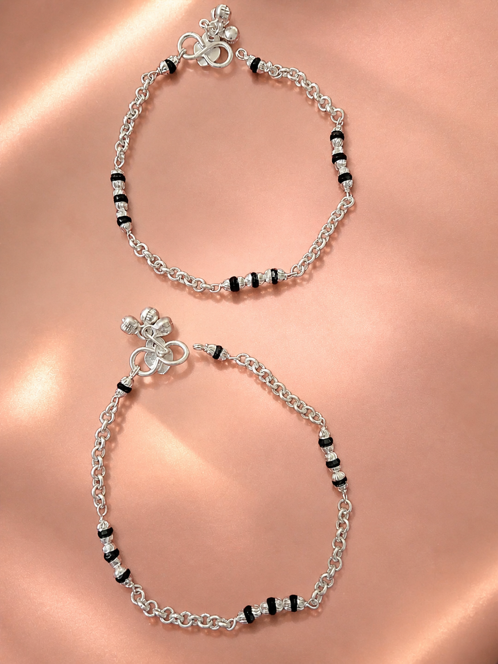 Elegant Silver Charm Payal