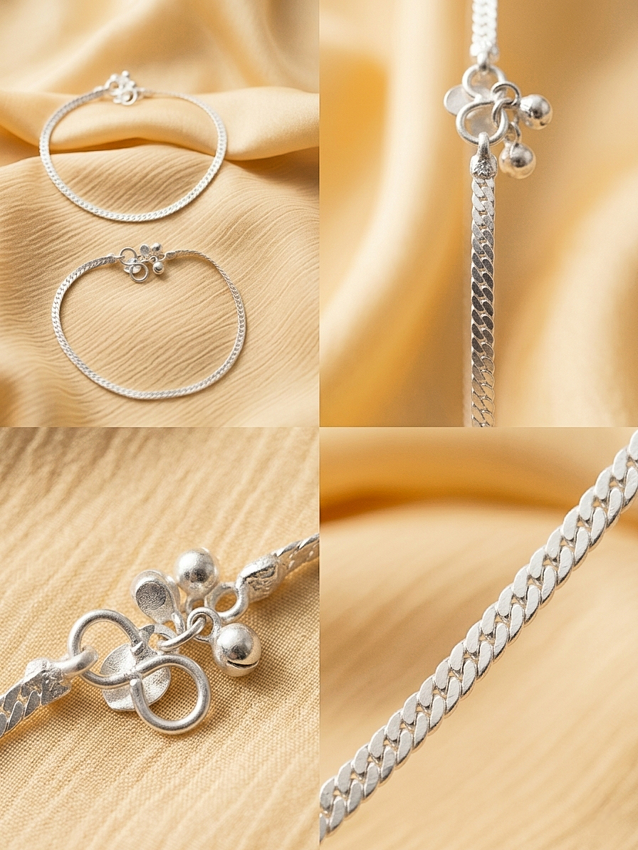 Premium Silver-Plated Payal ✨
