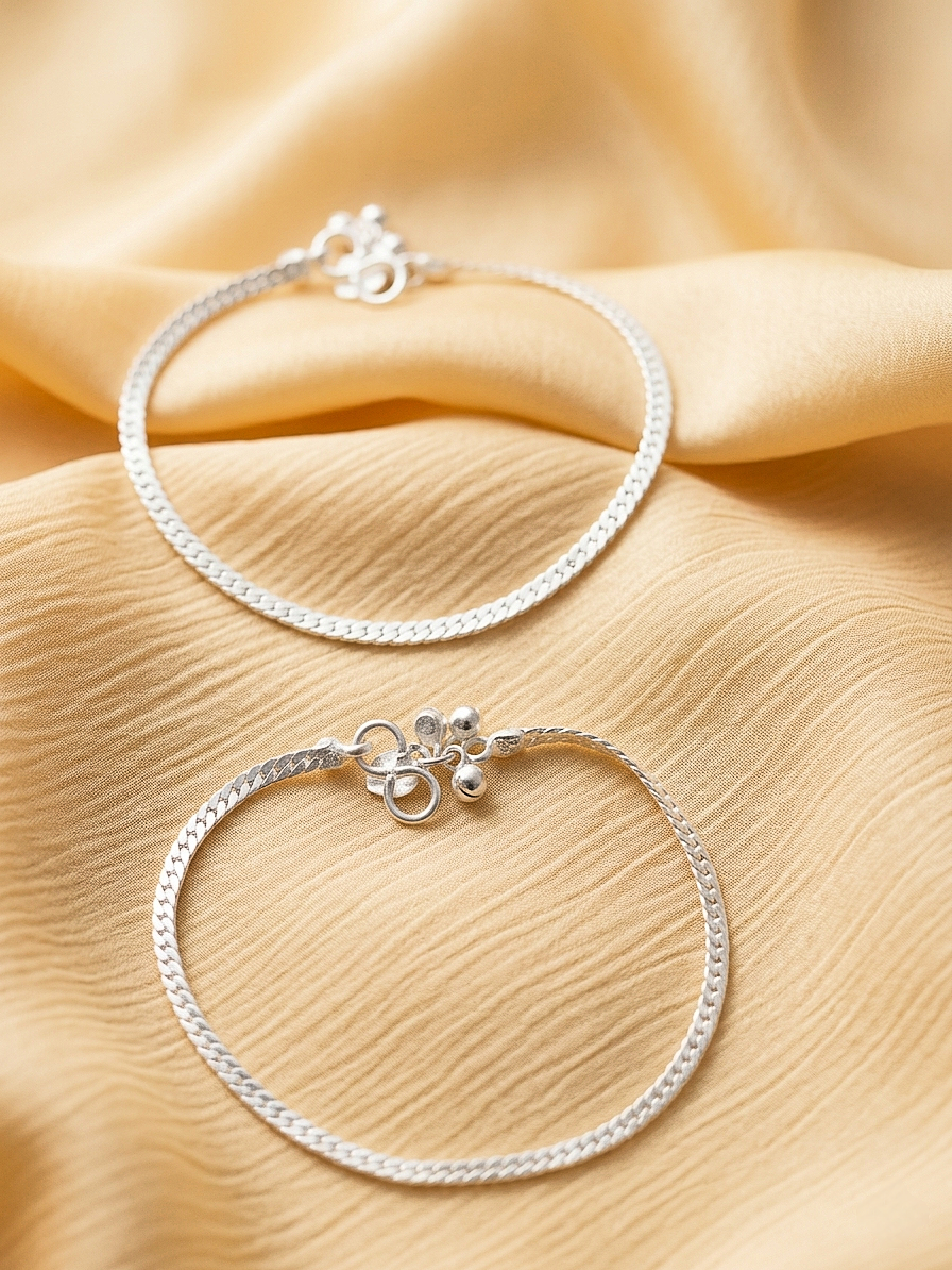 Premium Silver-Plated Payal ✨