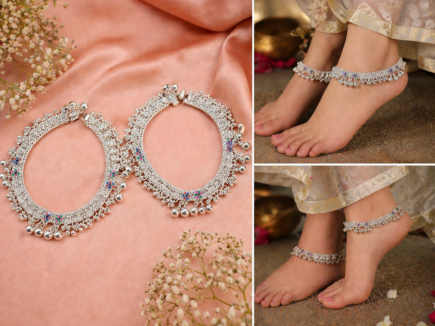Elegant Silver Payal Anklet