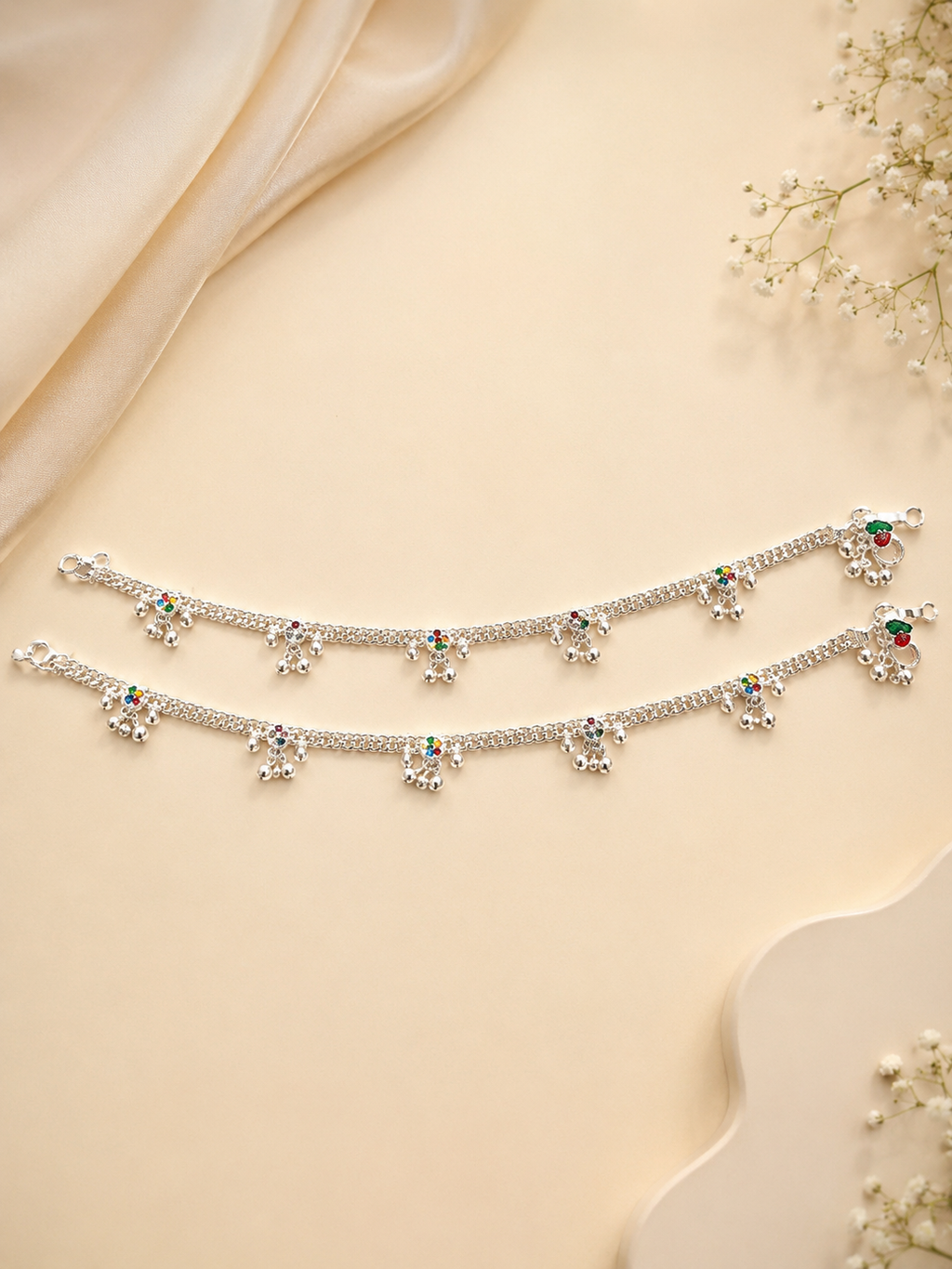 Elegant Silver Plated Payal