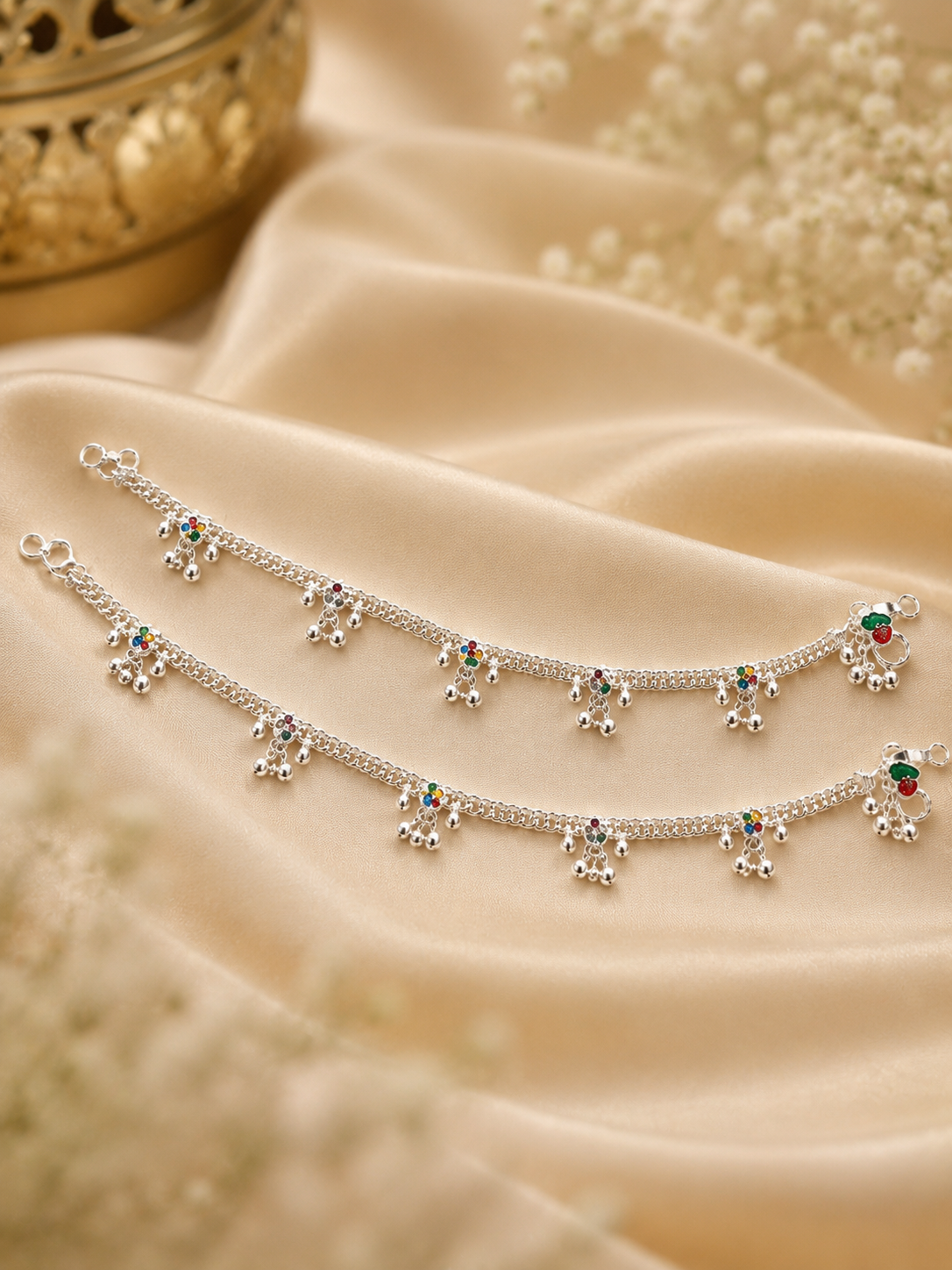 Elegant Silver Plated Payal