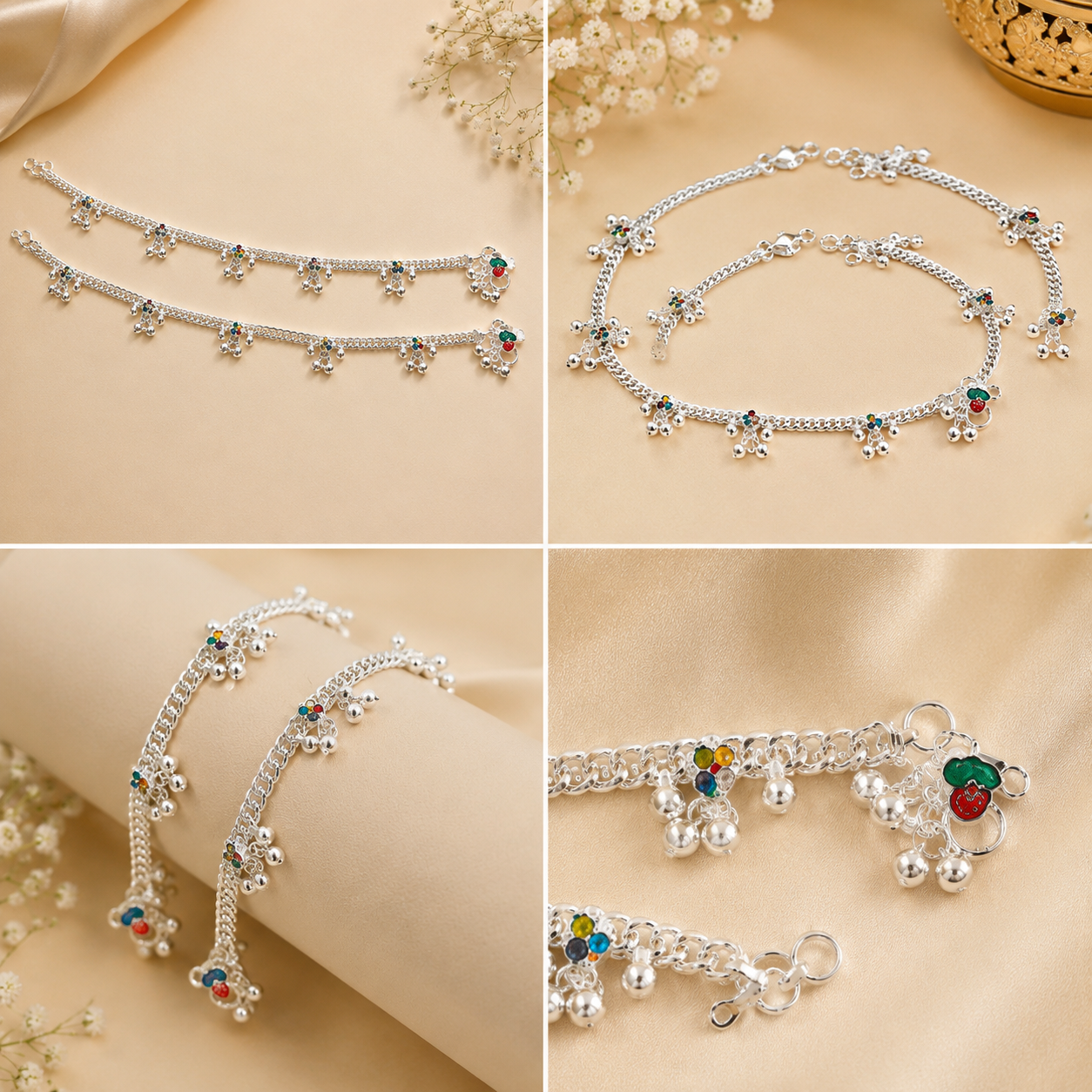 Elegant Silver Plated Payal