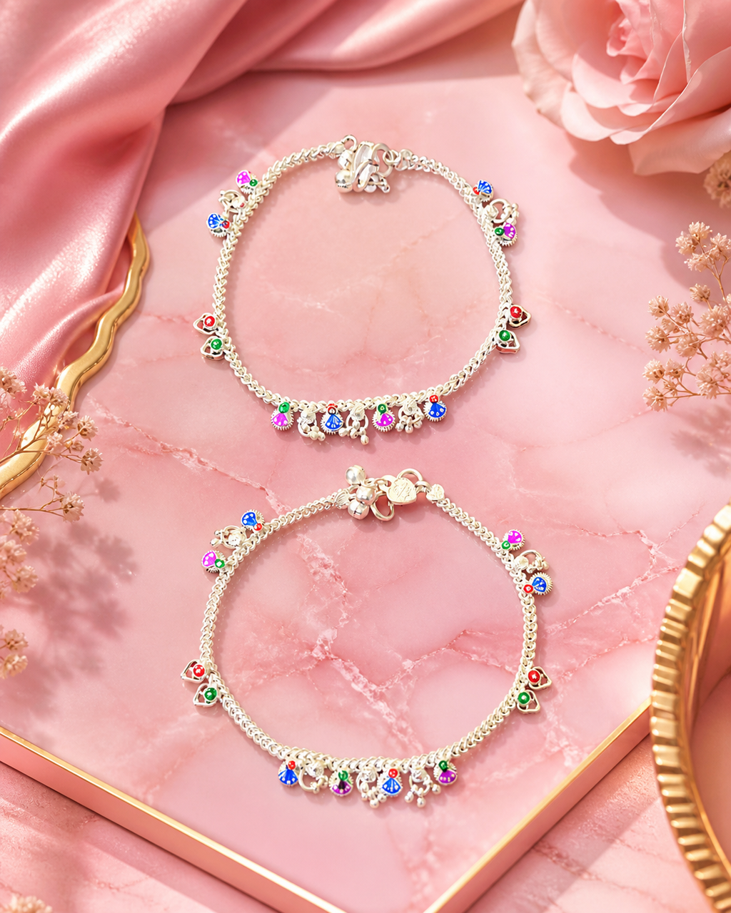 Silver Elegance Payal