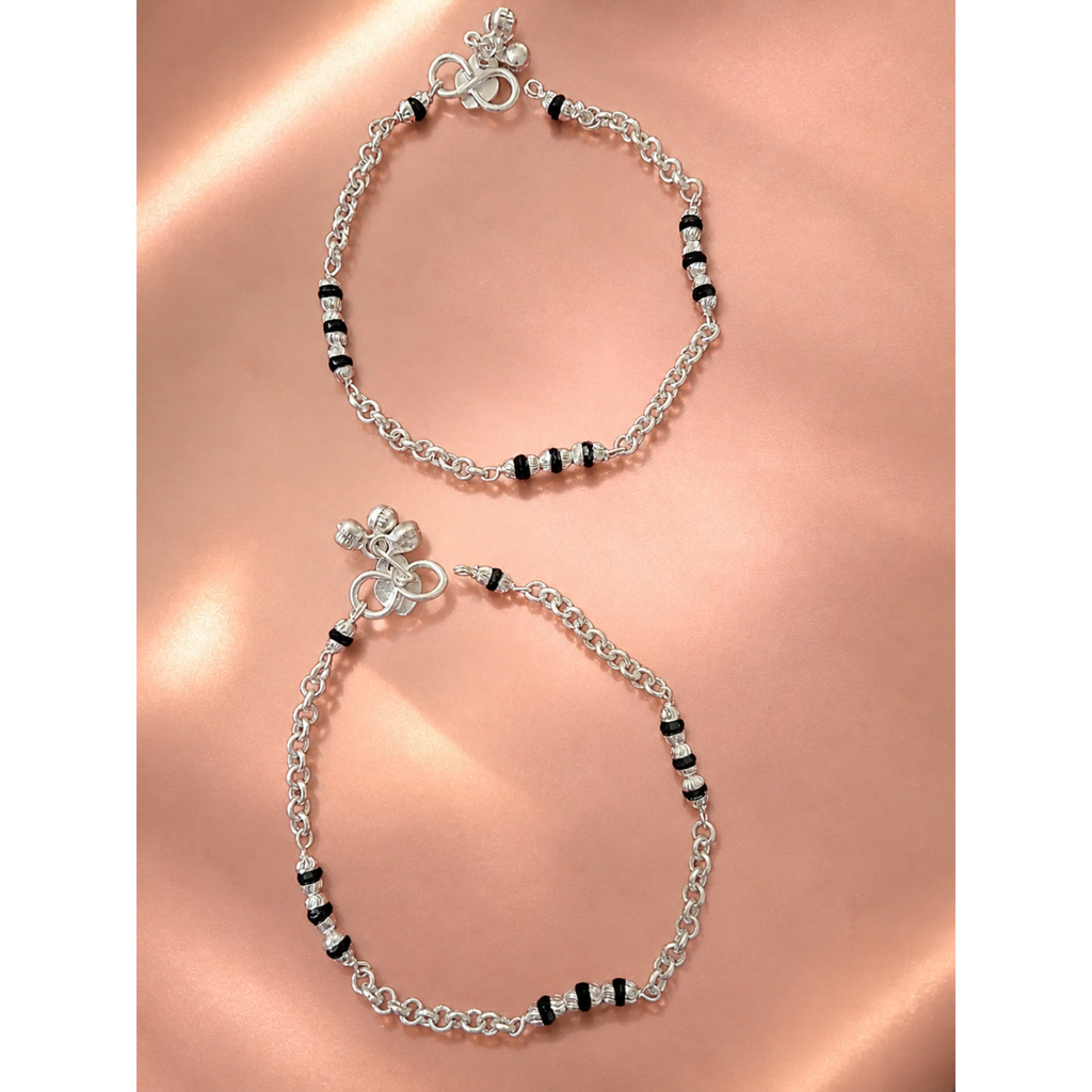 Elegant Silver Charm Payal